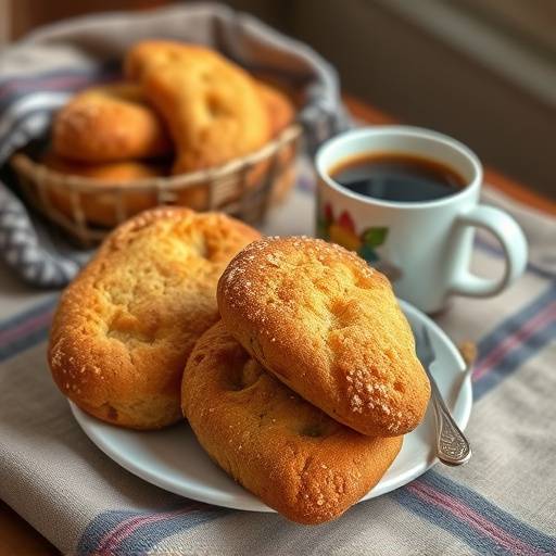 Image showing a quick and easy South African snack - rusks and coffee